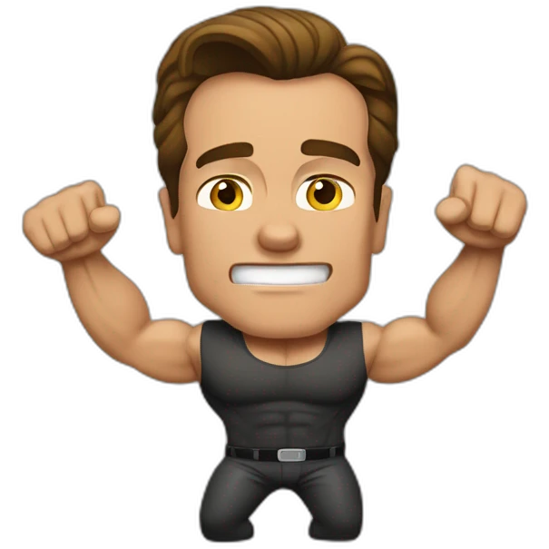 arnold schwarzenegger doing famous "just do it" pose emoji