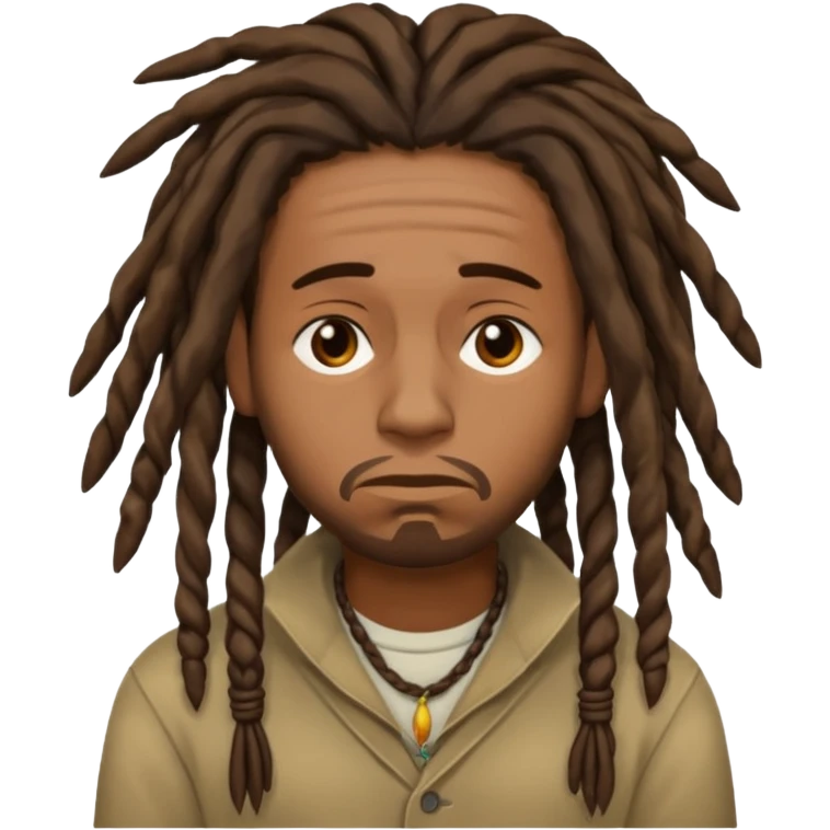 man with dreads ashamed emoji