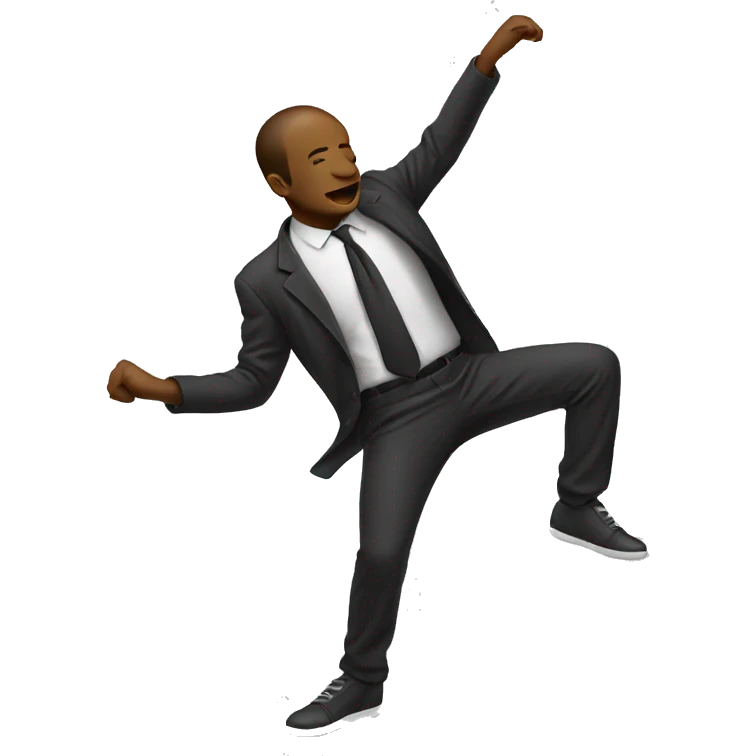 a person dabing  emoji
