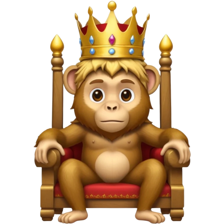 King that is a monkey on throne emoji
