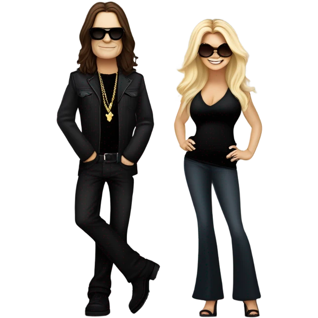  ozzy osbourne with jessica simpson emoji
