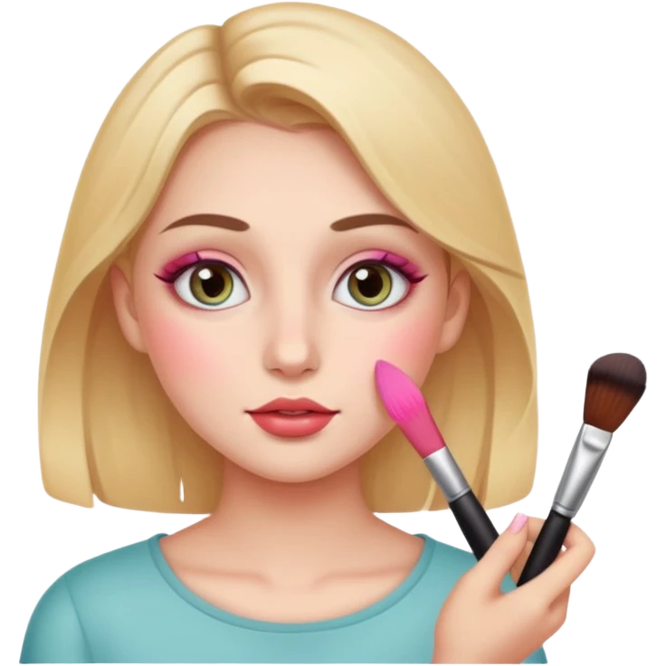 girl applying makeup emoji