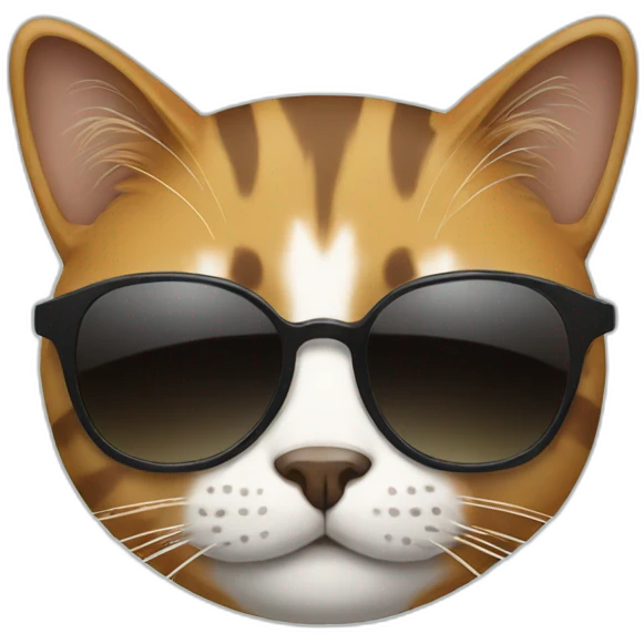 Cat with sunglasses emoji