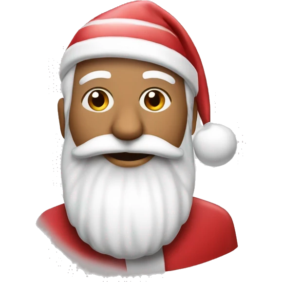 Papá Noel con una lazo rosita emoji