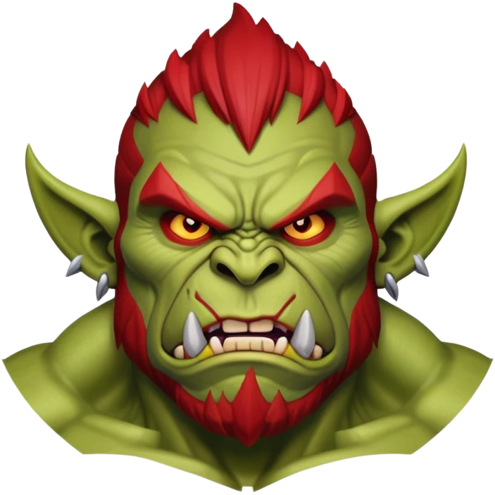 red skin angry orc emoji