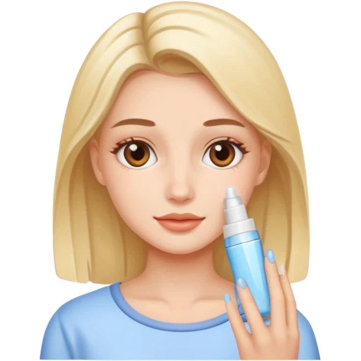 Pretty girl hes make a skincare emoji