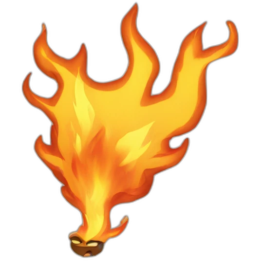 Un chat qui crache du feu emoji