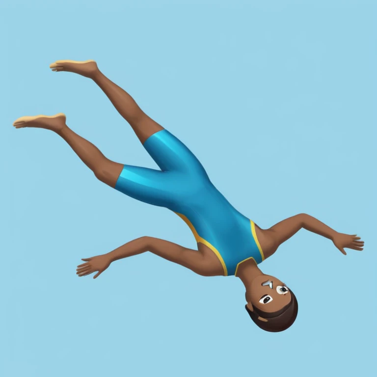 A springboard diver flipping through the air emoji