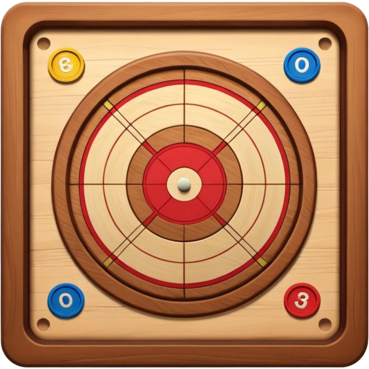 Please create carrom board game emoji in square format emoji