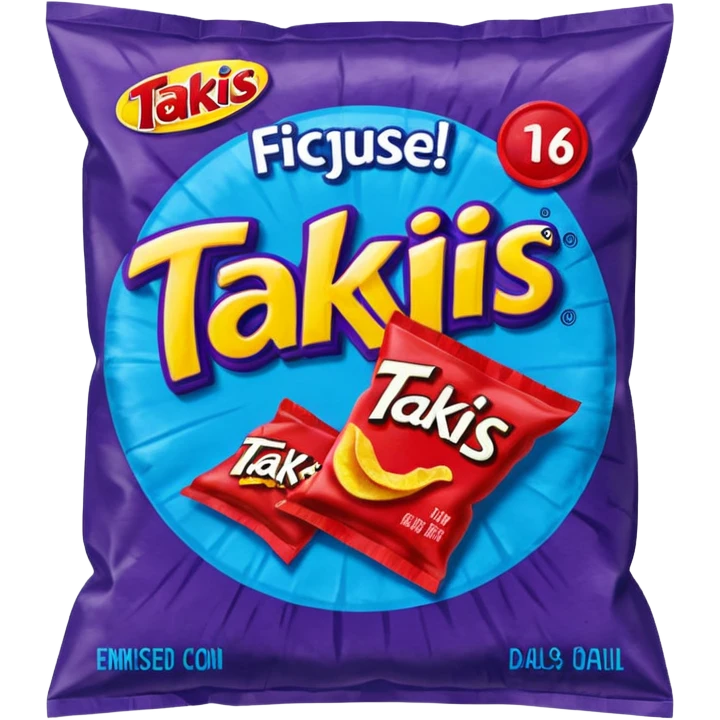 takis blue chips bag
 emoji