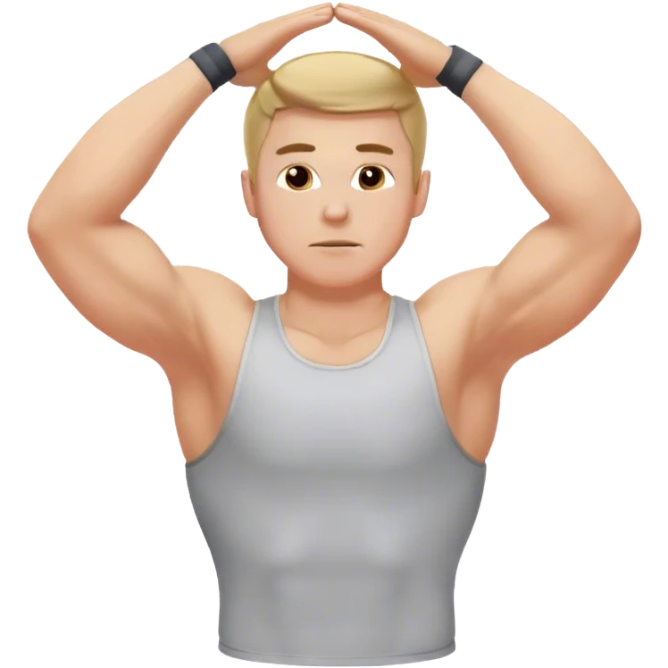 White men stretching emoji