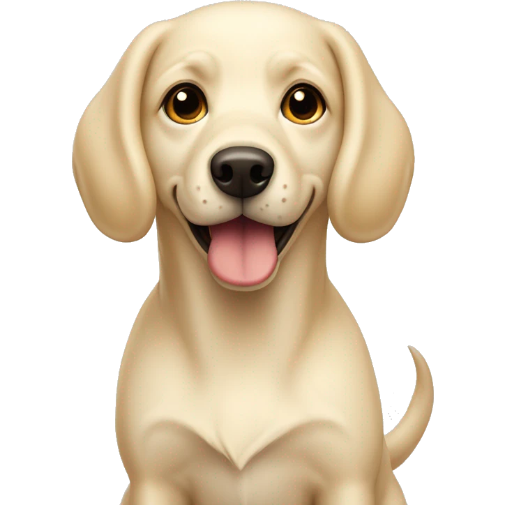 Cream-coloured Sharpey dog emoji