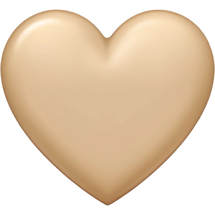 Coração bege emoji