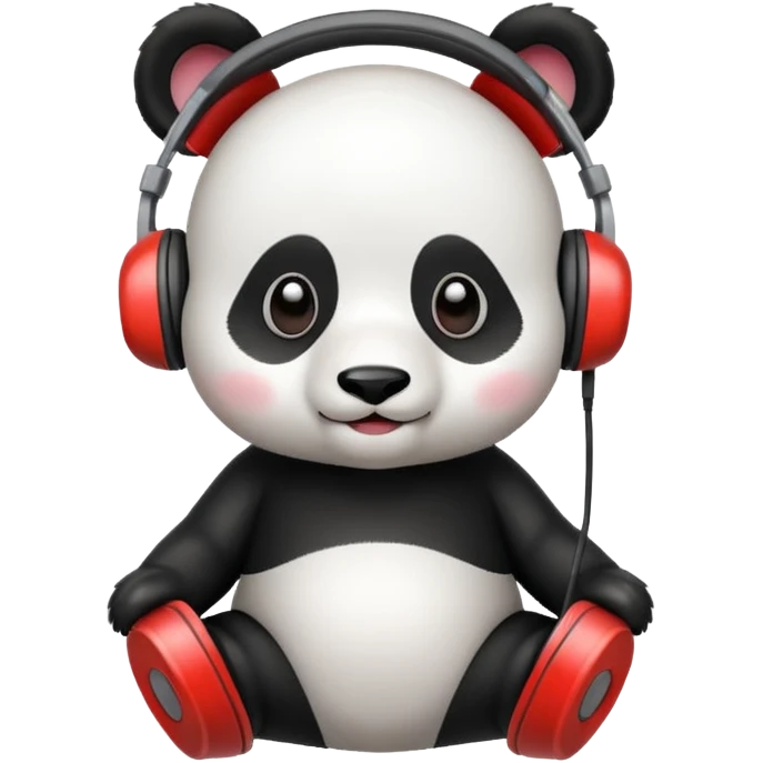 baby panda with headphone emoji