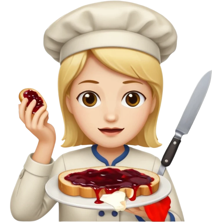 나이프로 식빵에 잼 바르기 emoji