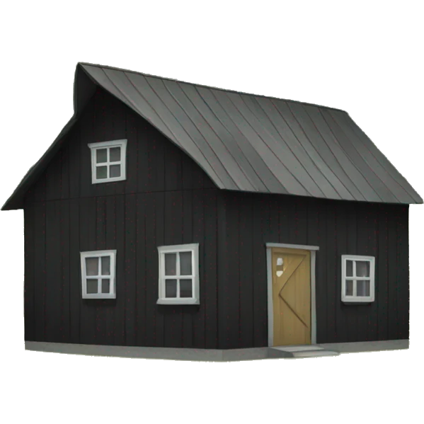 Black barnhouse emoji