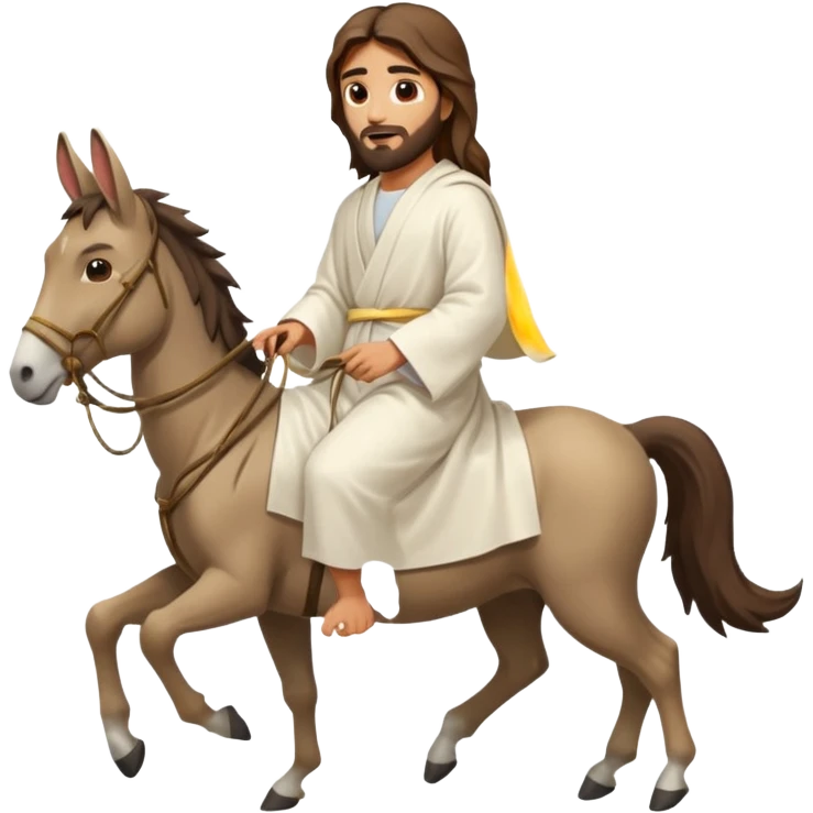 JESUS RIDING A DONKEY ON PALM SUNDAY emoji