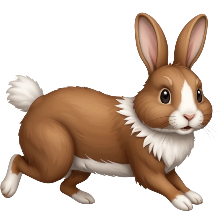 High resolution of a running farm rabbit emoji