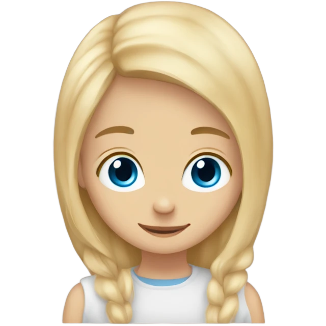 girl with blonde hair blue eyes hugging a boy with brown hair brown eyes emoji