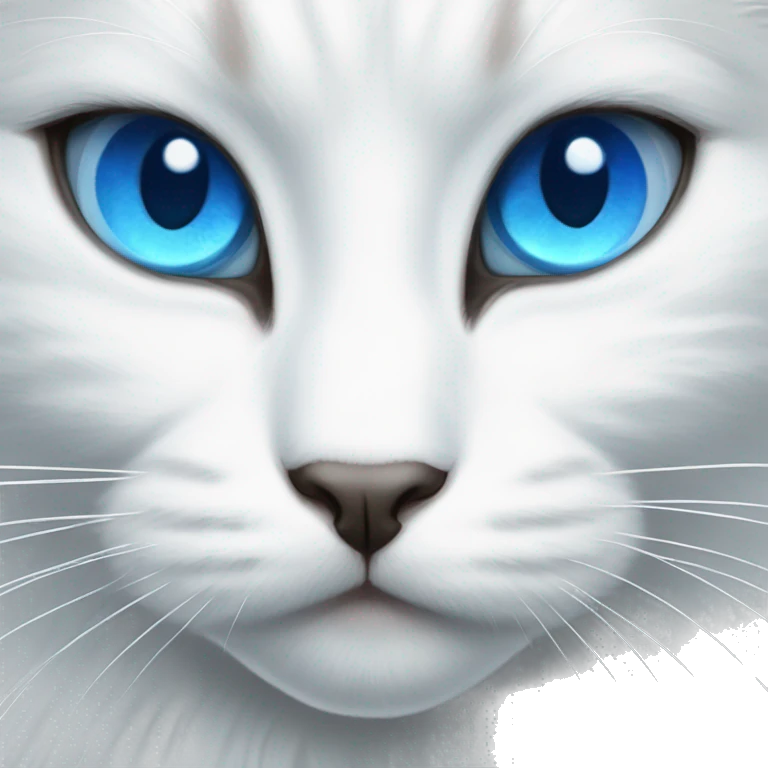 Neva Masquerade white cat with blue eyes emoji