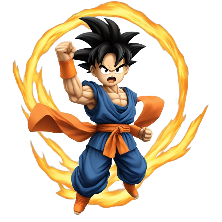 Goku doing kamehameha emoji