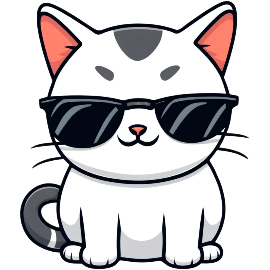 Cat with sunglasses emoji
