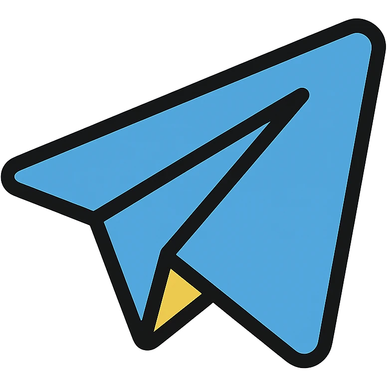 telegram icon, clean modern style emoji