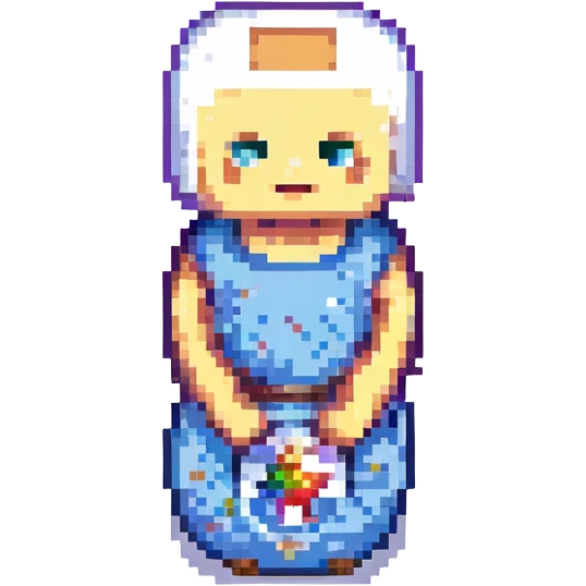 pixel art flour sack, small and blocky emoji