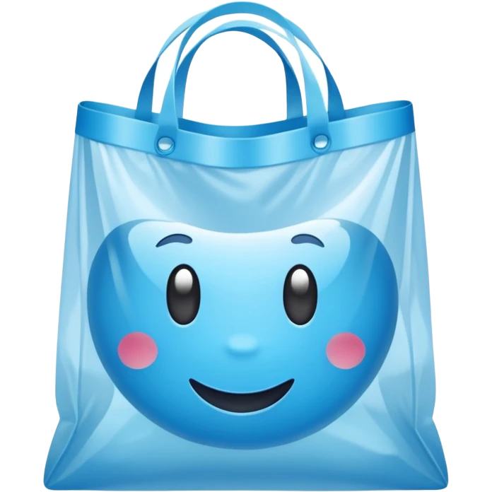 a plasticbag with handles in a simple vector style without face emoji