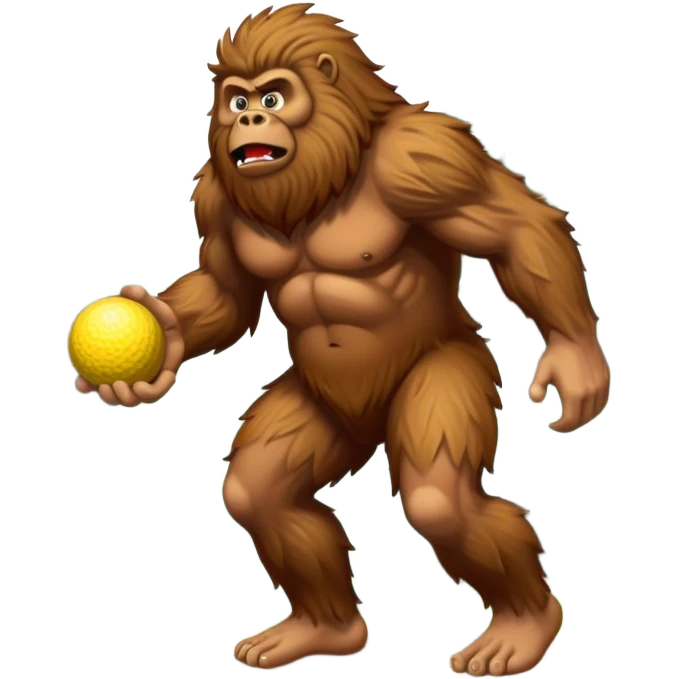 Sasquatch playing disc golf emoji