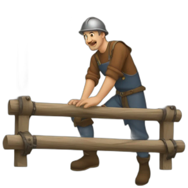 medieval scaffolder at work emoji
