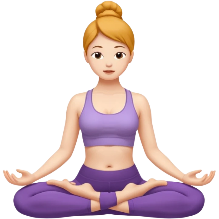 Naked lady doing yoga with nipples emoji