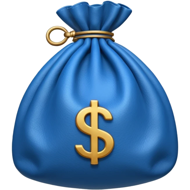 blue money bag emoji