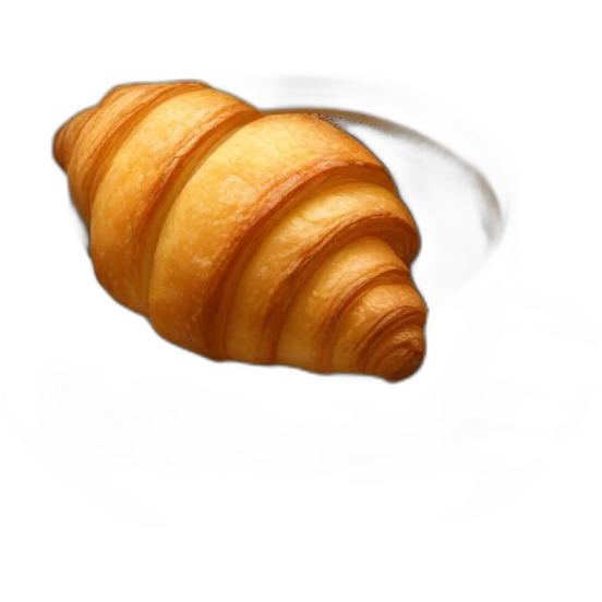 Croissant in the coffee emoji