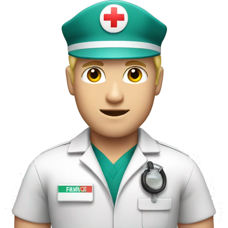 Blonde male paramedic  emoji