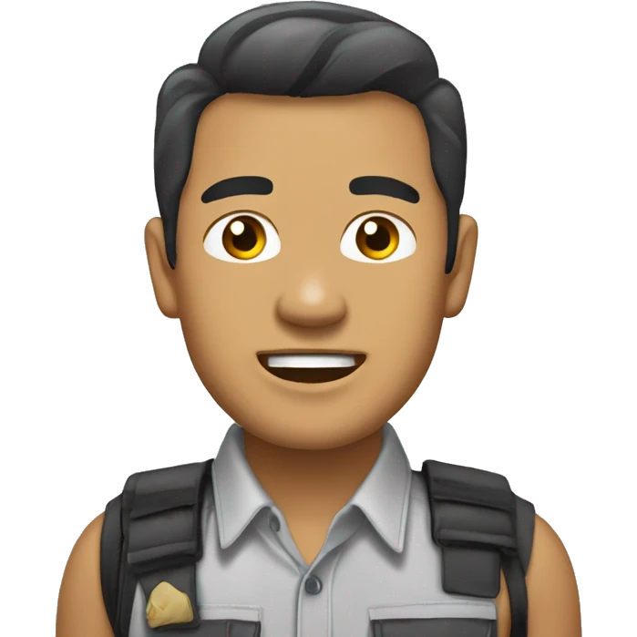 kepala botak jenggot tebal emoji