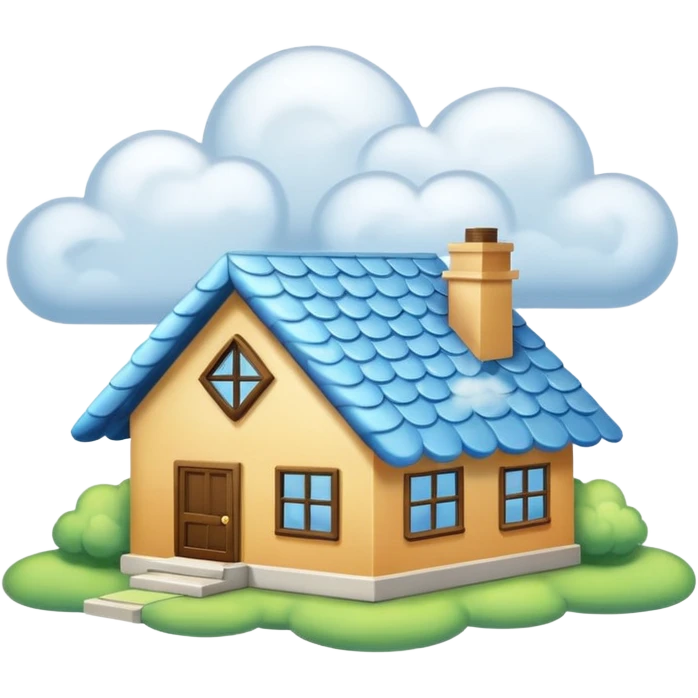 house made of clouds material  emoji