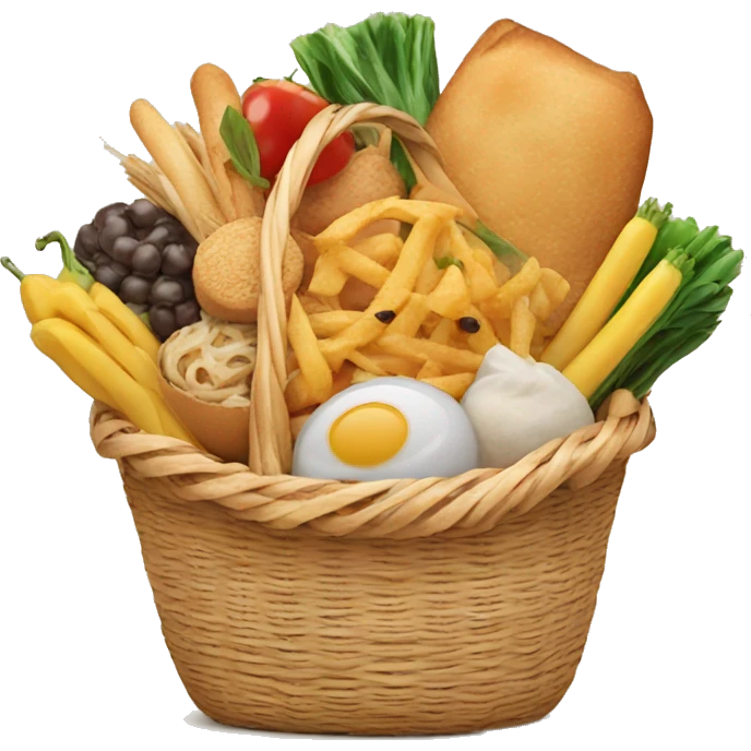 lots of food in basket emoji