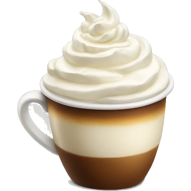 Coffee with whipped cream  emoji