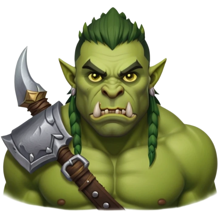 Warcraft half orc emoji