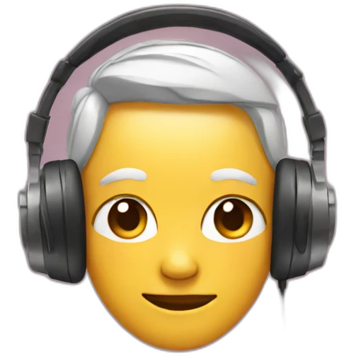Face with headphones  emoji
