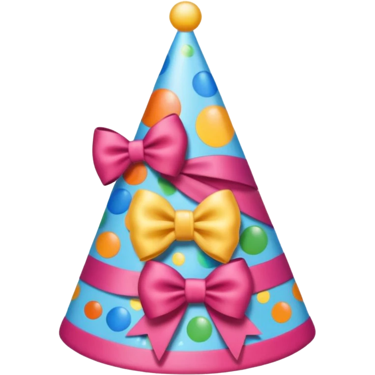 birthday hat with a bow emoji