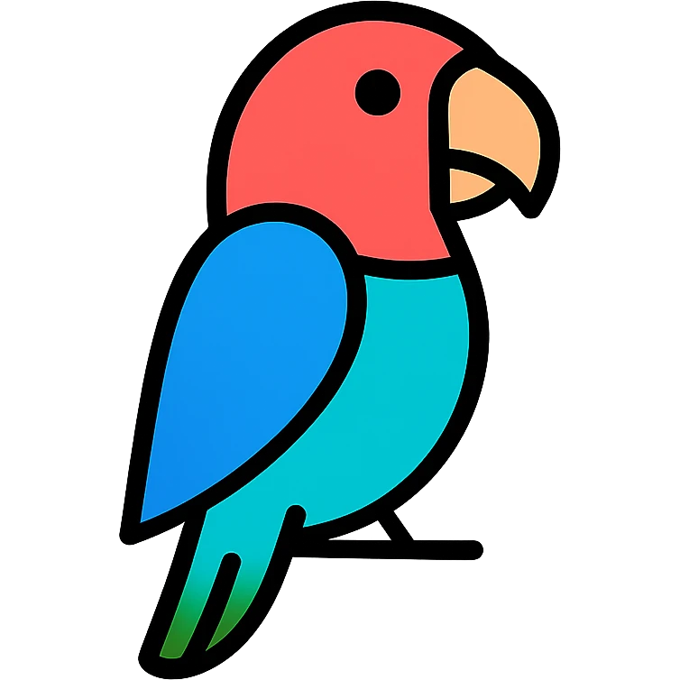 colorful parrot emoji