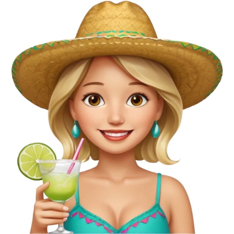 Jennifer Lawrence, drinking a margerita  emoji