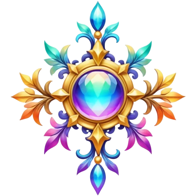 Epic divine legendary complex detailed iridescent gradients aesthetic-scenery-Decorations emoji