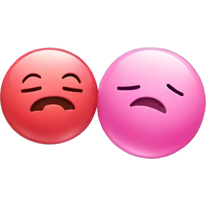 Two pieces of Bubblegum in love emoji