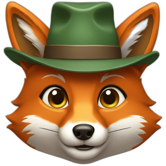 fox with hat emoji