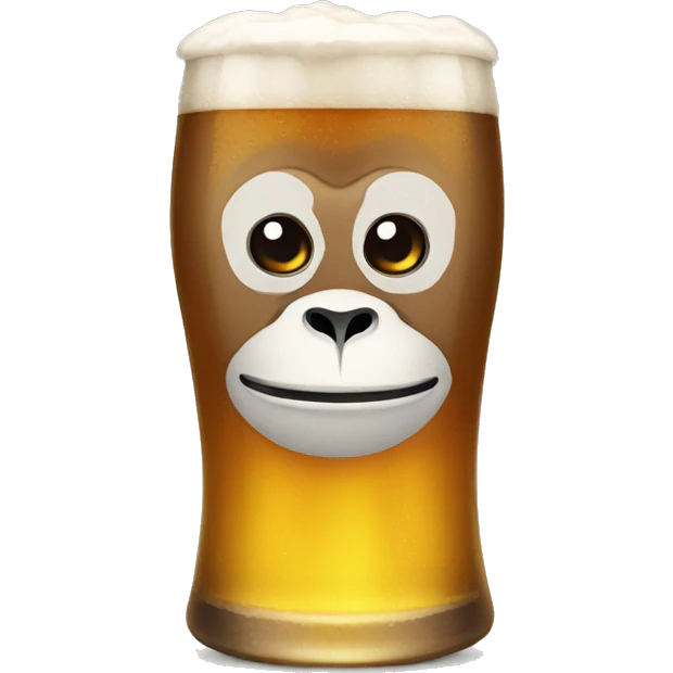 Monkey beer emoji