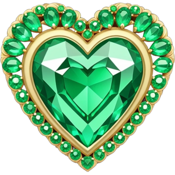 Green jeweled heart emoji