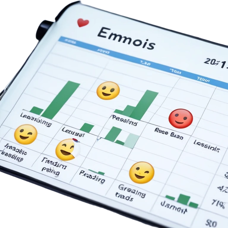 I need a set of 5-7 distinct and relevant emojis suitable for use in a Notion page titled "Trading Journal." The page is used by individual stock market traders to record their daily trades, track performance, and analyze their strategies. The emojis should visually represent key aspects of trading, such as profit, loss, analysis, and decision-making. Be creative but professional. The emojis should be easily recognizable and not too abstract. Give me a list of suggested emojis and a short explanation (1-2 sentences max) of why each emoji is appropriate for a trading journal. emoji